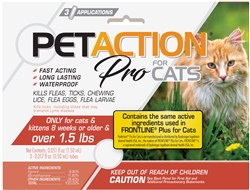 PET IQ PET ACTION PRO CAT (OVER 1.5 LBS) 3 DOSES 3/PK UPC 818145014352