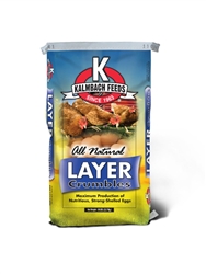 KALMBACH FEEDS LIVE STOCK FEED LAYER CRUMBLES ALL NATURAL 50 LB. BAG  UPC 722304205621