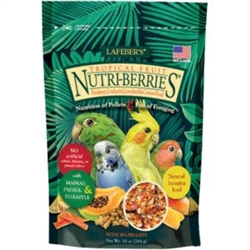 ** OUT OF STOCK **LAFEBER TROPICAL FRUIT NUTRI-BERRIES (COCKATIEL) 10 OZ. BAG UPC 41054826406