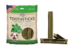 ** OUT OF STOCK ** LOVING PETS PRODUCTS 13 OZ. TOOTHSTICKS LARGE FRESH DENTAL STICKS UPC 842982050532