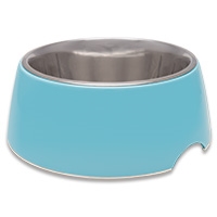 ** OUT OF STOCK **LOVING PET PRODUCTS RETRO BOWLS MEDIUM ELECTRIC BLUE UPC 842982071360