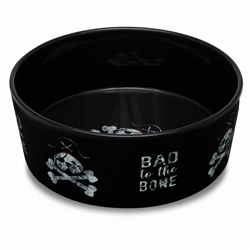 LOVING PETS PRODUCTS DOLCE MODERNO BAD TO THE BONE BOWL SMALL UPC 842982071582