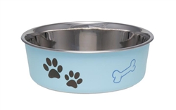 LOVING PETS PRODUCTS 1 PINT MURANO BLUE BELLA BOWL  UPC 842982074088