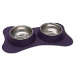 LOVING PETS PRODUCTS BONE SHAPED FLEX DINER SMALL - PLUM  UPC 842982075610