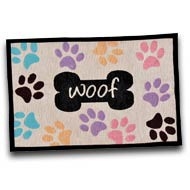 LOVING PETS PRODUCTS WOOF WITH MULTI PAWS BELLA FASHION MAT  UPC 842982075764
