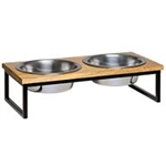 LOVING PET PRODUCTS 1 QT WOODEN TOP DINER NATURAL UPC 842982076846