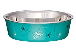 LOVING PETS PRODUCTS DESIGNER AND EXPRESSIONS BELLA BOWLS PINT TURQUOISE DRAGONFLY  UPC 842982077126