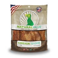LOVING PETS PRODUCTS NATURAL VALUE U.S.A. CHICKEN TENDERS 16 OZ.  UPC 842982080508
