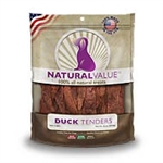 LOVING PETS PRODUCTS NATURAL VALUE U.S.A. SOFT CHEW DUCK TENDERS 16 OZ.  UPC 842982080515