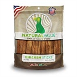 LOVING PETS PRODUCTS NATURAL VALUE U.S.A. SOFT CHEW CHICKEN STICKS 14 OZ.  UPC 842982080607