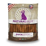 LOVING PETS PRODUCTS NATURAL VALUE U.S.A. SOFT CHEW DUCK STICKS 14 OZ.  UPC 842982080614