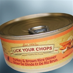 LICK YOUR CHOPS TURKEY & BROWN RICE 5.5 OZ CANS 24/CS UPC 032976559725