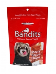 MARSHALL PET PRODUCTS BANDITS BEEF AND BACON TREATS 3 OZ.  UPC 766501003826