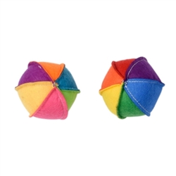 MULTIPET FELT BEACH BALL (ASST. COLORS) SIZE: 2.5" 3/PK UPC 78436920104