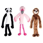 MULTIPET PET ENVY SWINGIN' SLEVINS (PANDA, FLAMINGO, SLOTH) SIZE: 27" 3/PK UPC 71710857305