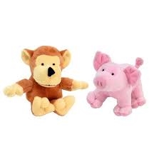 MULTIPET PET ENVY PUPPY BUDDIES (MONKEY, PIG) SIZE: 5" 3/PK UPC 71710857310