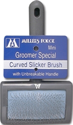 ** OUT OF STOCK **MILLERS FORGE MINI UNBREAKABLE SLICKER BRUSH - CURVED UPC 076681004149