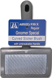 MILLERS FORGE MEDIUM UNBREAKABLE SLICKER BRUSH - CURVED UPC 076681004156