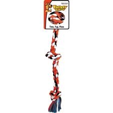 MAMMOTH PET PRODUCTS XLARGE 36" COTTONBLEND 3 KNOT COLOR ROPE TUG  UPC 746772200162