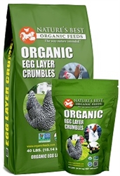 ** OUT OF STOCK **NATURE'S BEST ORGANIC 16% EGG LAYER CRUMBLES 40# UPC 40232246425