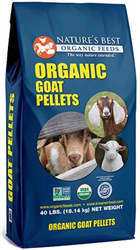 NATURE'S BEST ORGANIC 16% GOAT PELLETS 40# UPC 40232246623