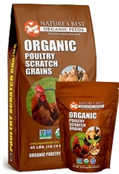 NATURE'S BEST ORGANIC 16% POULTRY SCRATCH GRAINS 4/10# UPC 793573792358