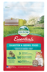OXBOW ANIMAL HEALTH ESSENTIALS HAMSTER & GERBIL FOOD 15 LB BAG (HEALTHY HANDFULS 15 POUND BAG)  UPC 744845302065