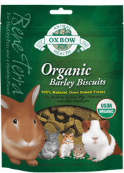 ** OUT OF STOCK **OXBOW ANIMAL HEALTH BENE TERRA ORGANIC BARLEY BISCUITS 75 GRAM POUCH  UPC 744845710501