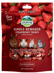 ** OUT OF STOCK **OXBOW ANIMAL HEALTH SIMPLE REWARDS STRAWBERRY TREAT 0.50 OZ. PKG  UPC 744845960012