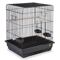 ** OUT OF STOCK **PREVUE HENDRYX PET PRODUCTS PARROT CAGE 25x21 2/PC BLACK METAL UPC 048081252178