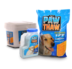** TEMPORARILY OUT OF STOCK ** PESTELL PAW THAW ICE MELTER 25 LB POLY BAG W HANDLE UPC 068328507076