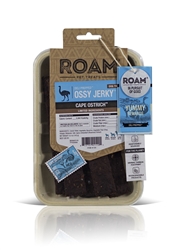 ROAM PET TREATS OSSY JERKY OSTRICH 5 OZ. UPC 108-1878202120-1