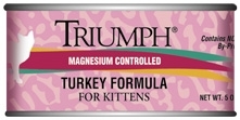 TRIUMPH PET INDUSTRIES KITTEN TURKEY CAT FOOD 24/5.5 OZ. CANS  UPC 073657002413