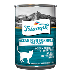 TRIUMPH PET INDUSTRIES OCEANFISH CAT FOOD 12/13.2 OZ. CANS  UPC 073657002895