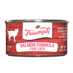 TRIUMPH PET INDUSTRIES SALMON CAT FOOD 24/3 OZ. CANS  UPC 073657002987