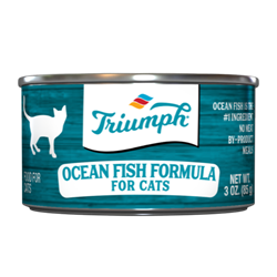 ** OUT OF STOCK **TRIUMPH PET INDUSTRIES OCEANFISH CAT FOOD 24/3 OZ. CANS  UPC 073657002994