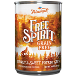 TRIUMPH PET INDUSTRIES GRAIN FREE TURKEY & SWEET POTATO 13.2 OZ. (12/CASE)  UPC 073657008729