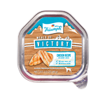 TRIUMPH PET INDUSTRIES MEALS OF VICTORY CHICKEN IN SAVORY JUICES DOG 15/3.5 OZ  UPC 073657009320