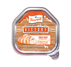 TRIUMPH PET INDUSTRIES MEALS OF VICTORY TURKEY IN SAVORY JUICES DOG 15/3.5 OZ  UPC 073657009337