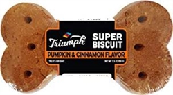 TRIUMPH PET INDUSTRIES SUPER SINGLE PUMPKIN/CINNAMON BISCUITS 2 15/CT DISPLAYS UPC 07365701000