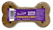 ** OUT OF STOCK **TRIUMPH PET INDUSTRIES SUPER SINGLE PEANUT BUTTER & BLUEBERRY BISCUITS 2 15/CT DISPLAYS UPC 073657010760