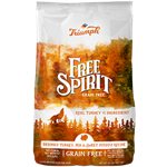 TRIUMPH FREE SPIRIT GRAIN FREE DEBONED TURKEY, PEA & SWEET POTATO GRAIN FREE 26 LB  UPC 073657390206