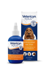 ** OUT OF STOCK **VETERICYN ALL ANIMAL ANTIMICROBIAL EAR RINSE 3 OZ DROPS UPC 818582011969
