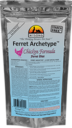 WYSONG FERRET ARCHETYPE CHICKEN 7.5 OZ. BAG  UPC 085835990504