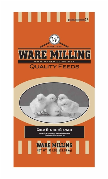 WARE MILLING MEDICATED CHICK STARTER / GROWER