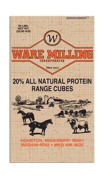 WARE MILLING 20% ALL NATURAL RANGE CUBE