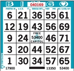 1 ON Bingo Paper - BULK - 9,000 Sheets