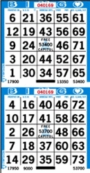 2 ON Bingo Paper - Pack of 1,500 Sheets