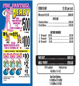 514W Pink Panther Derby $1.00 Bingo Event Ticket