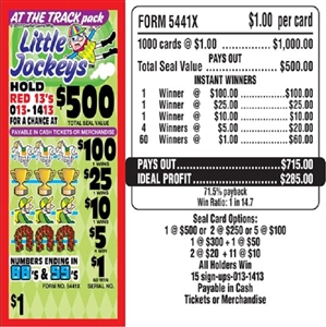 5441X Little Jockeys $1.00 Bingo Event Ticket